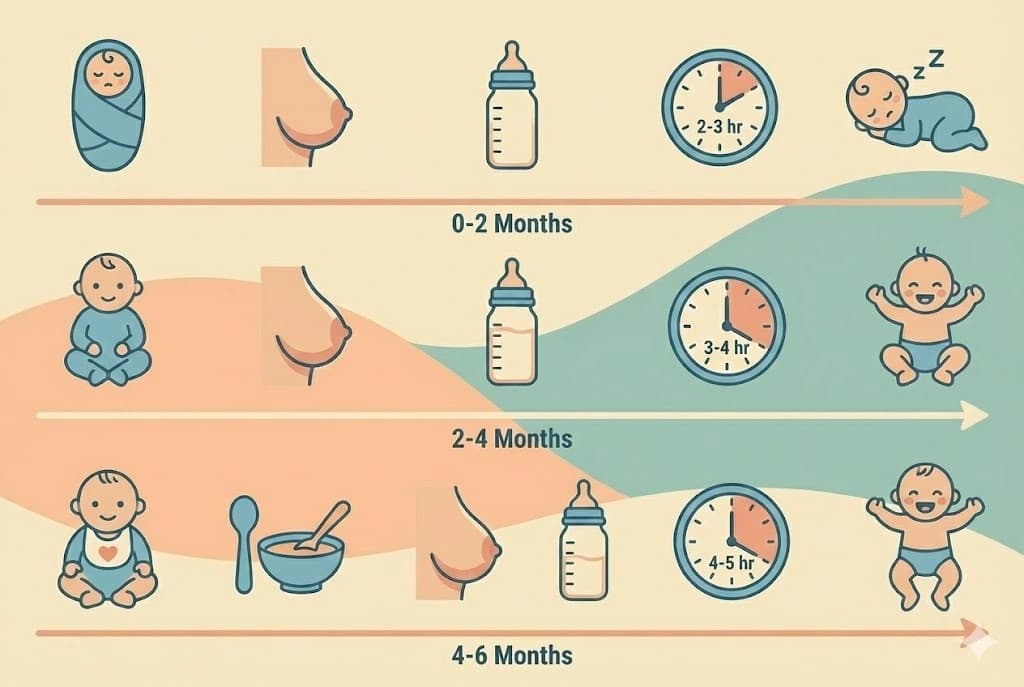 शिशु आहार अनुसूची (0-6 महीने): नई माताओं के लिए एक सौम्य, वास्तविक जीवन गाइड