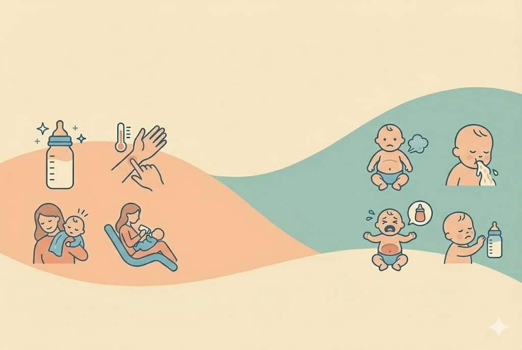 Guía de alimentación con biberón y señales de sobrealimentación