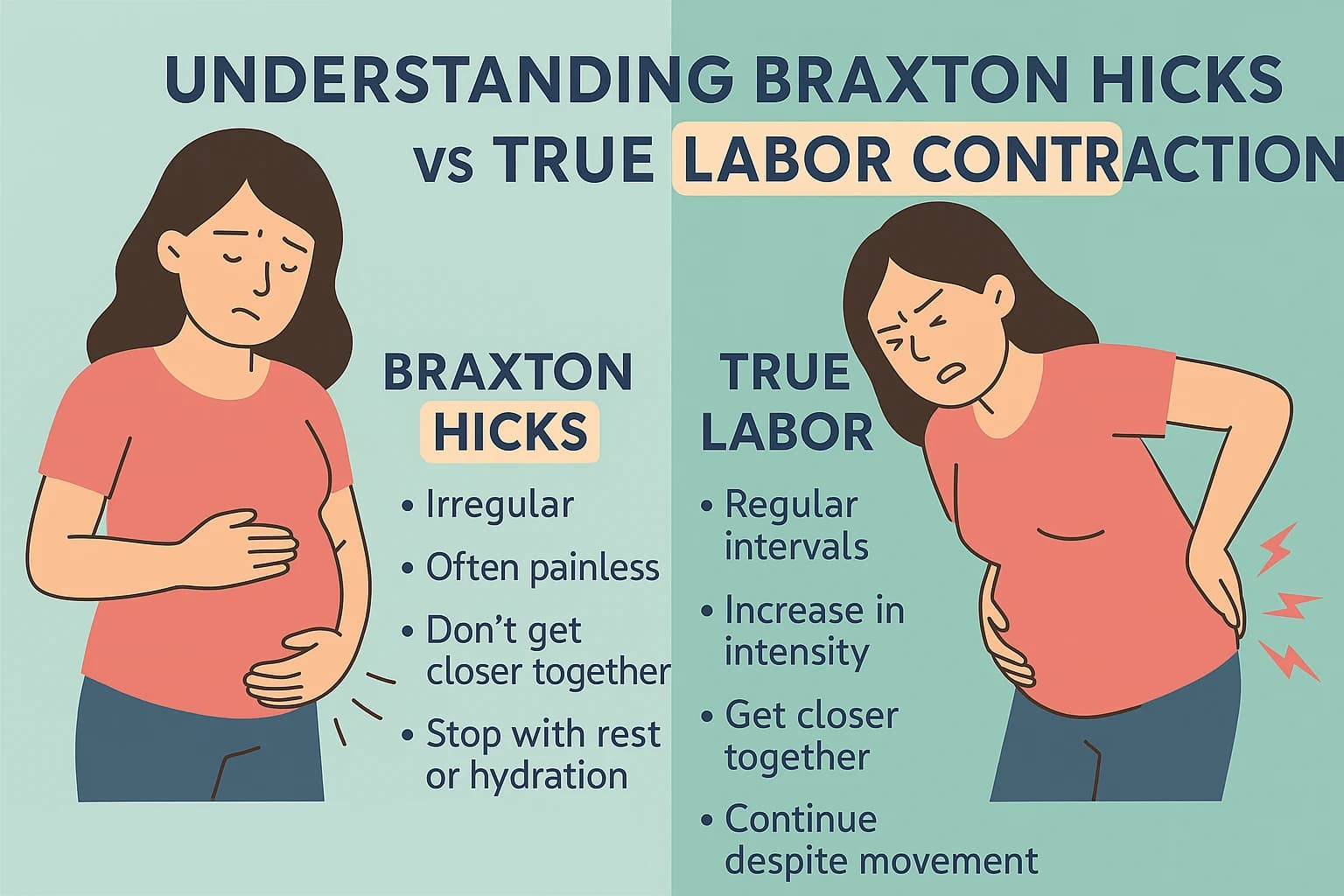 Braxton Hicks so với Chuyển Dạ Thật: 5 Cách Để Phân Biệt (Hướng Dẫn Y Tế)