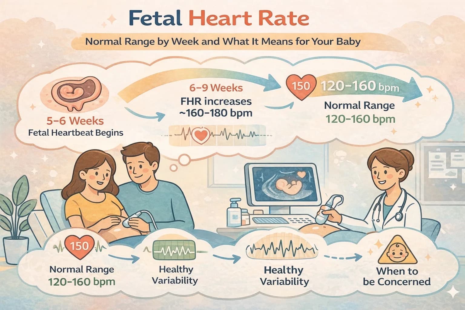 Nhịp Tim Thai: Phạm Vi Bình Thường Theo Tuần Và Ý Nghĩa Đối Với Em Bé Của Mẹ