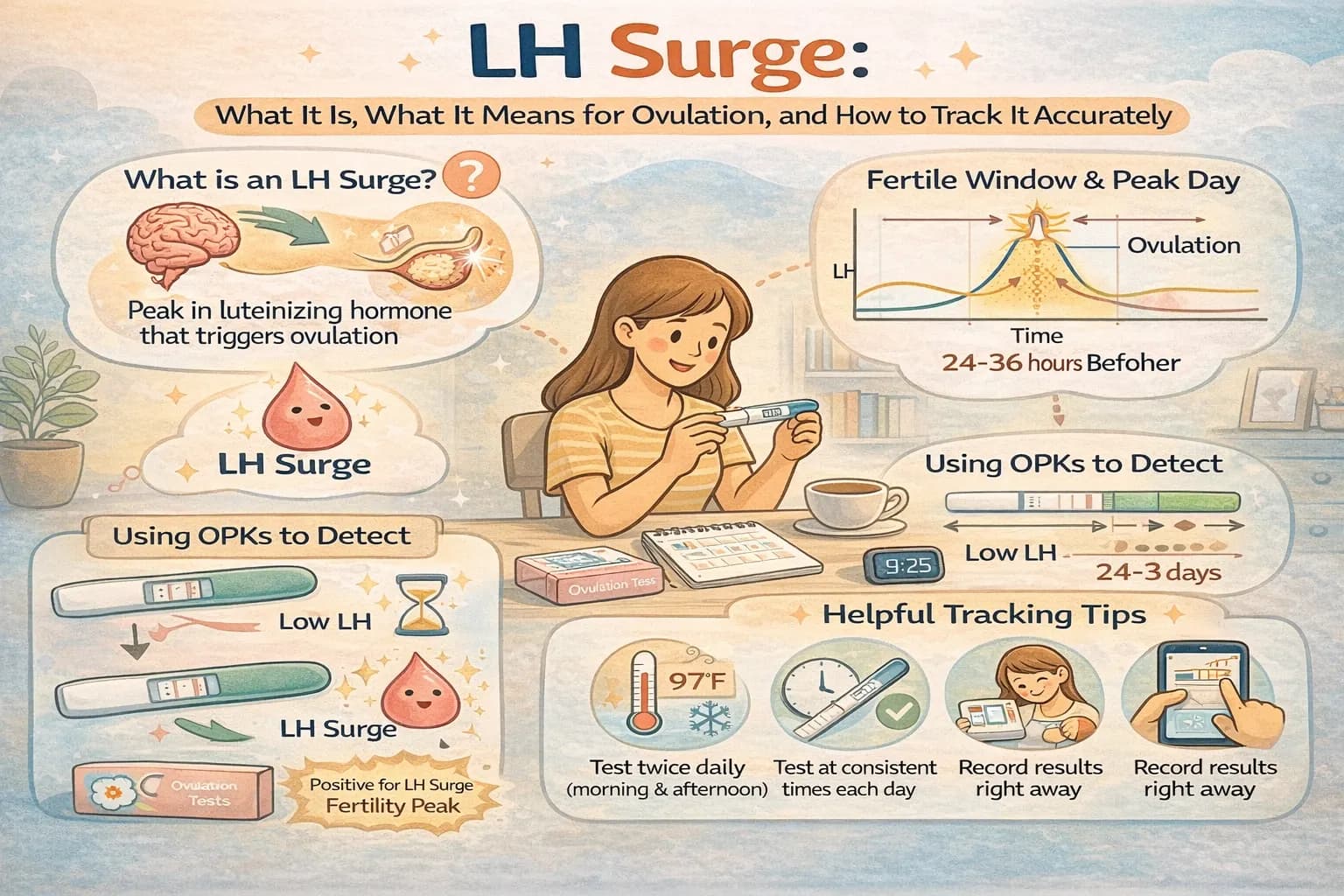 Đỉnh LH (LH Surge): Nó Là Gì, Ý Nghĩa Đối Với Việc Rụng Trứng, và Cách Theo Dõi Chính Xác