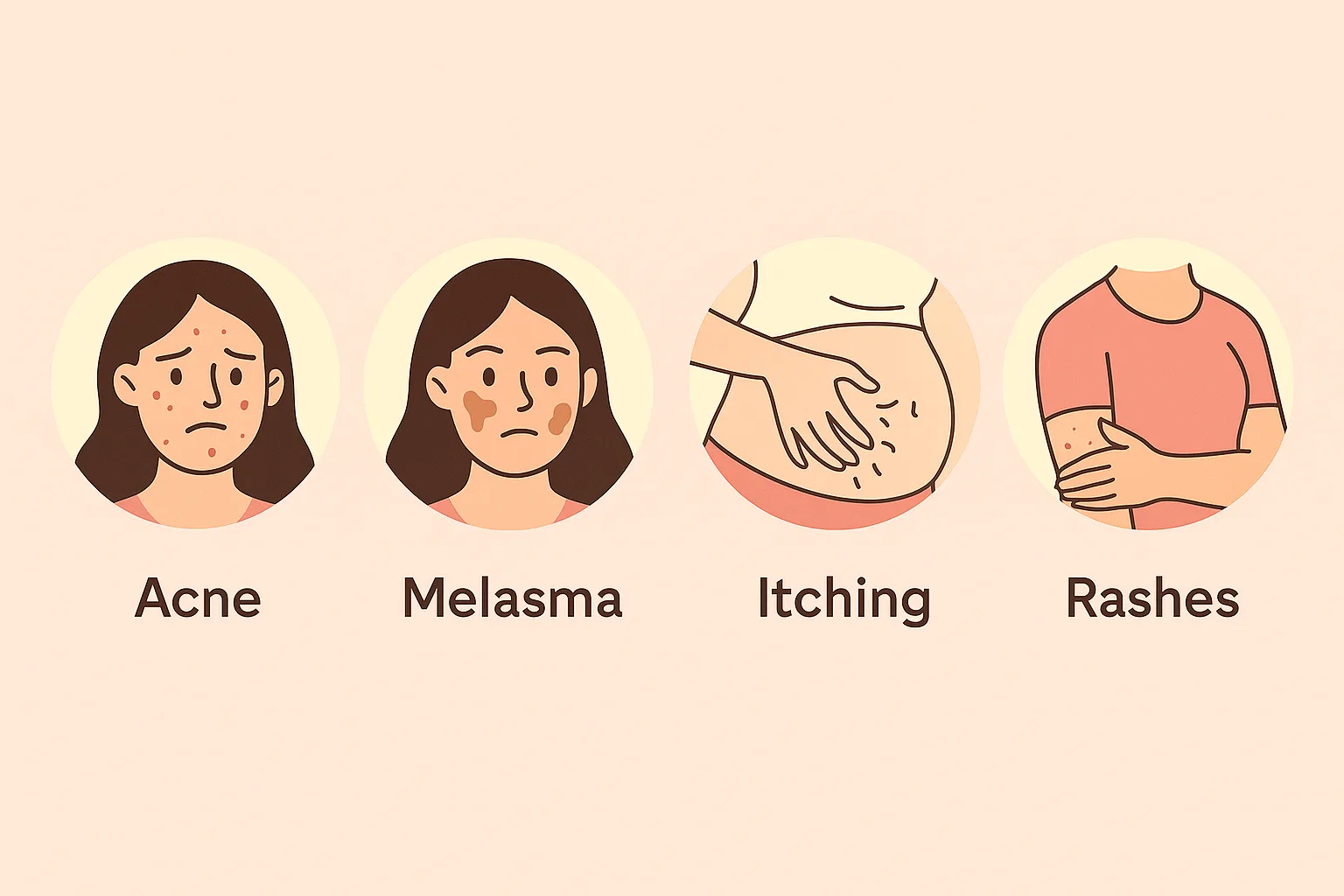 Hautveränderungen in der Schwangerschaft erklärt: Akne, Melasma, Juckreiz, Ausschläge und was hilft