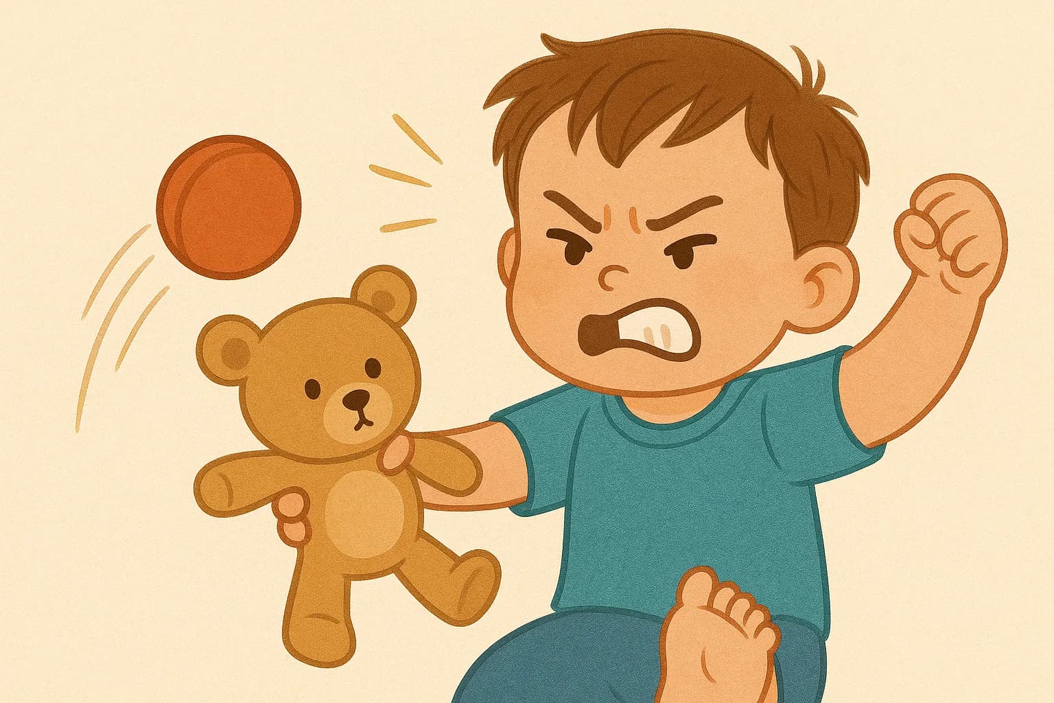 Aggressives Verhalten bei Kleinkindern: BeiĂźen, Schlagen, Werfen