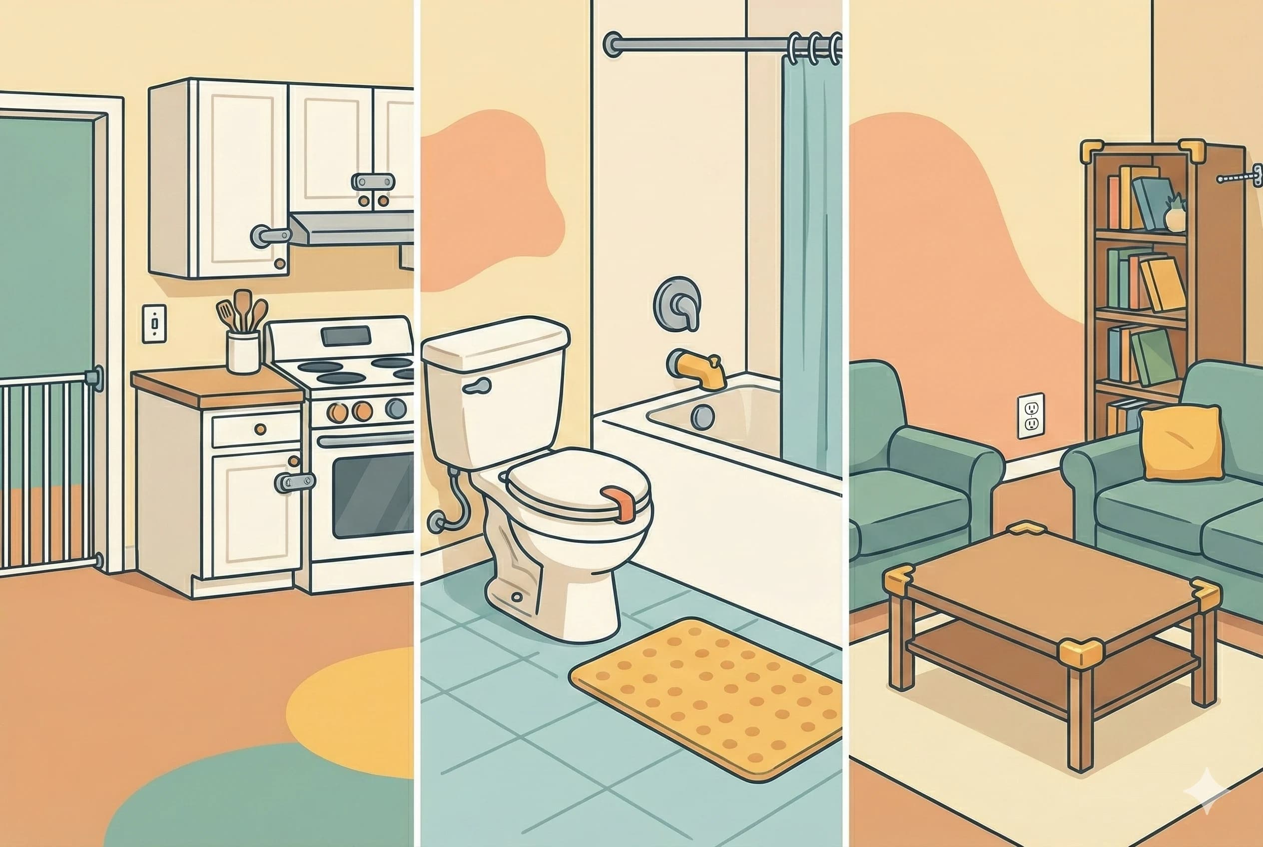 Beste Einrichtung zur Kindersicherheit fĂĽr Kleinkinder (KĂĽche + Bad + Wohnzimmer)