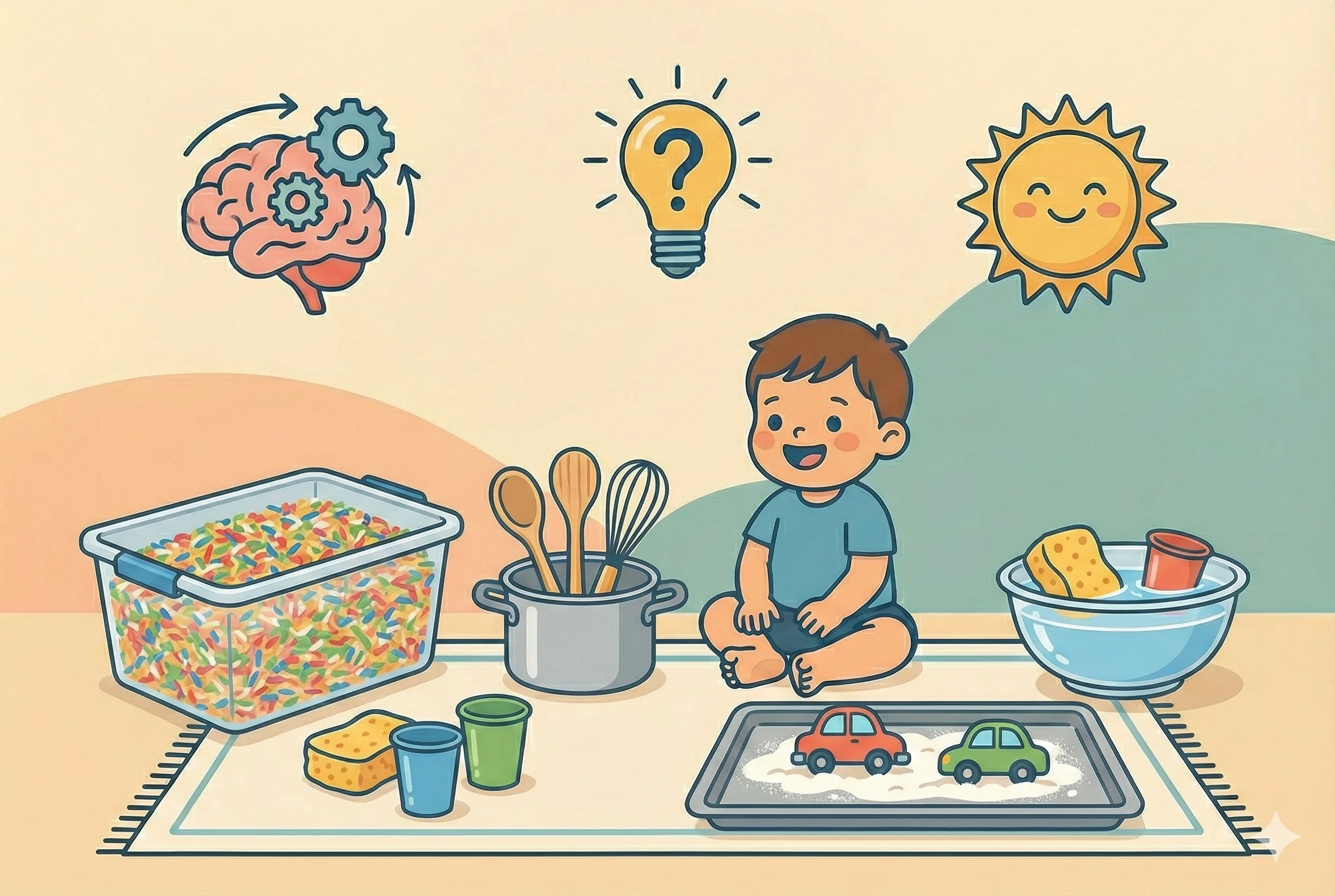 Идеи сенсорных игр для малышей с использованием предметов домашнего обихода